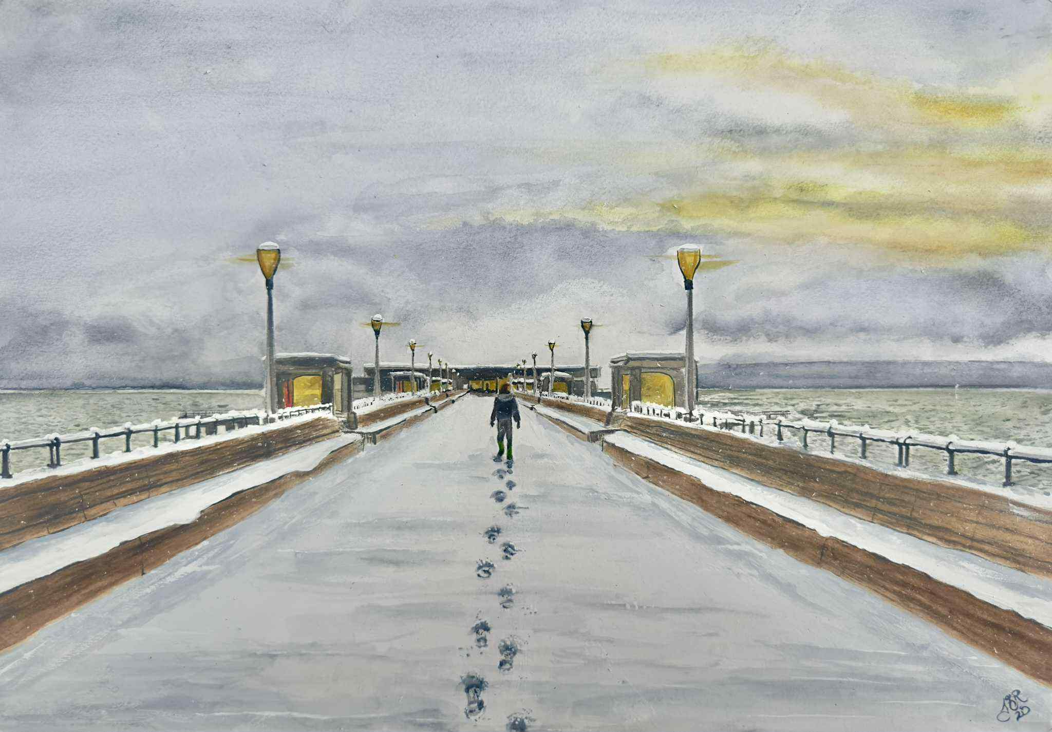 Deal Pier artwork based on a local coastal photograph
